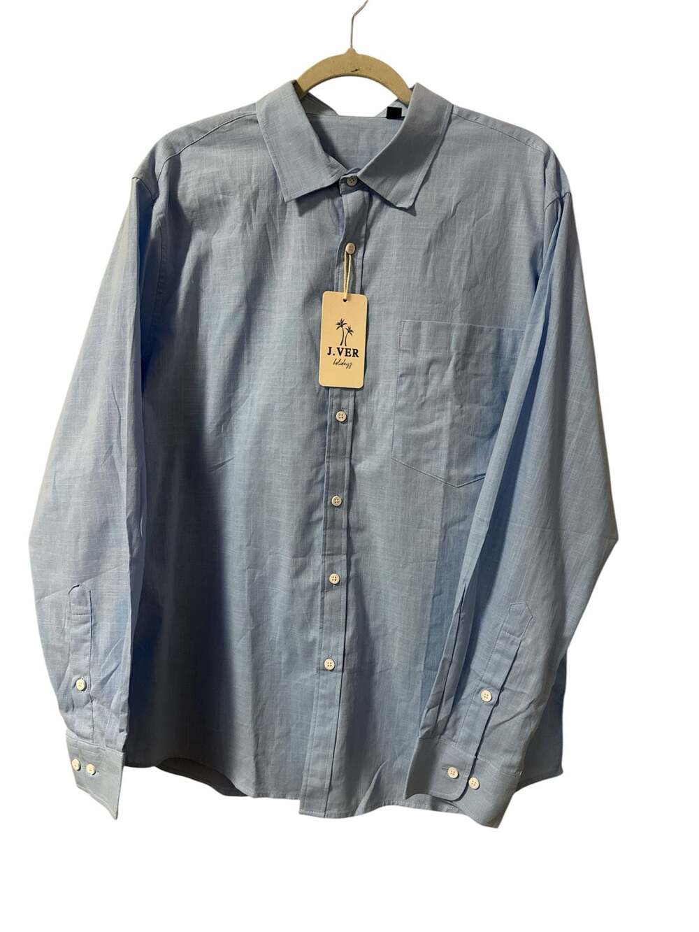 J.VER Holidays Men's Long Sleeve Button-Down Shirt Large